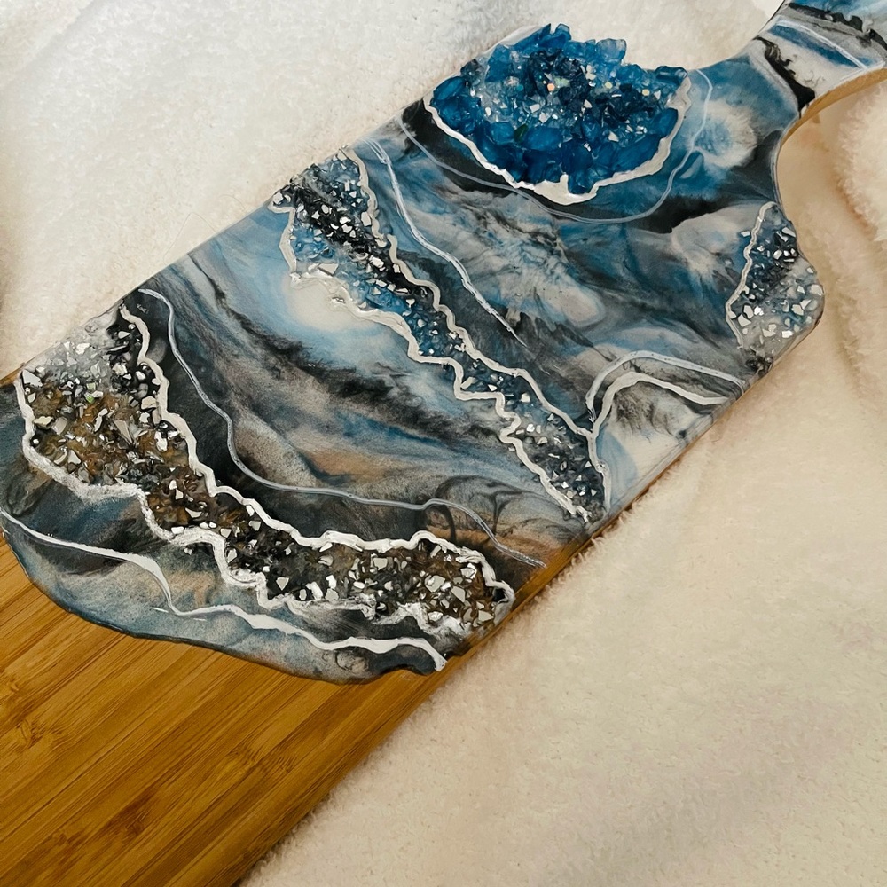 Geode Resin Charcuterie Board